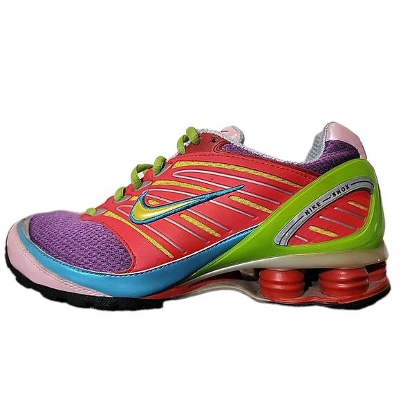 Nike Shoes - Nike Shox Go Multicolor Red Green Purple Running Shoes Sz 8.5 No Insoles *RARE*